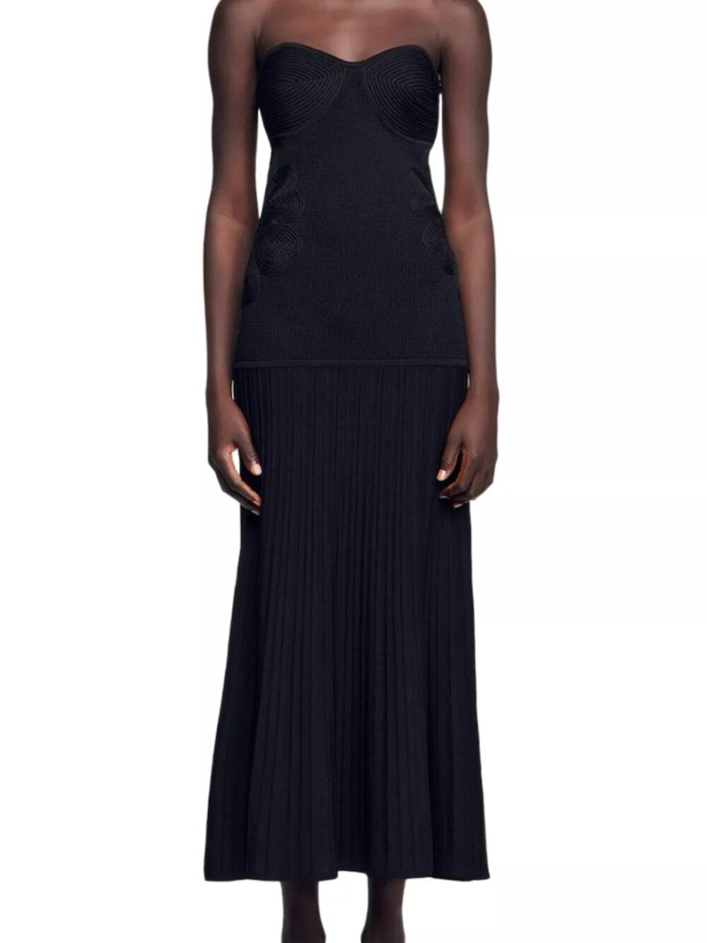 Black Strapless Maxi Dress